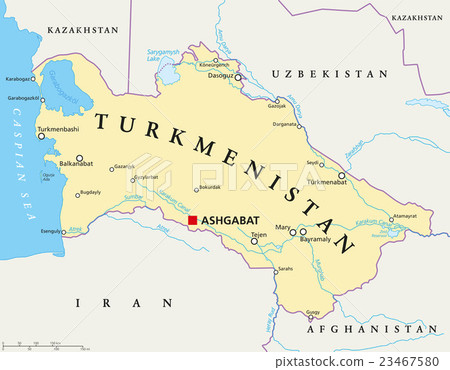 Turkmenistan Political Map Turkmenistan Political Map 23467580
