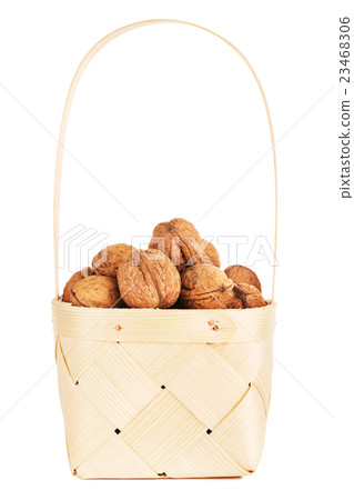 Walnut In Wooden Basket Walnut In Wooden Basket 23468306