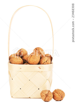 Walnut In Wooden Basket Walnut In Wooden Basket 23468308