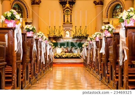 The interior of the ancient Christian church. The interior of the ancient Christian church. 23469325