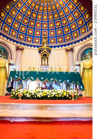 The interior of the ancient Christian church. The interior of the ancient Christian church. 23469331
