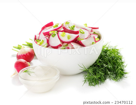salad of radish in bowl 23470112