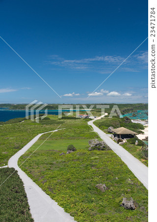 沖繩縣宮古島東部和平名稱海角燈塔視圖 23471784