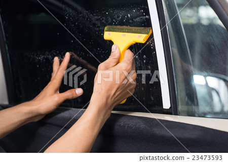 Car window tinting series : Installing window film 23473593