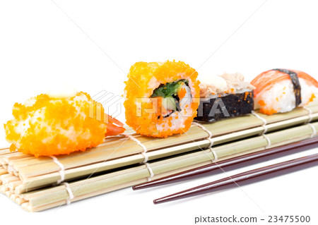 sushi on a white background sushi on a white background 23475500
