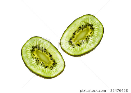 Slice kiwi fruit isolated on white background Slice kiwi fruit isolated on white background 23476438