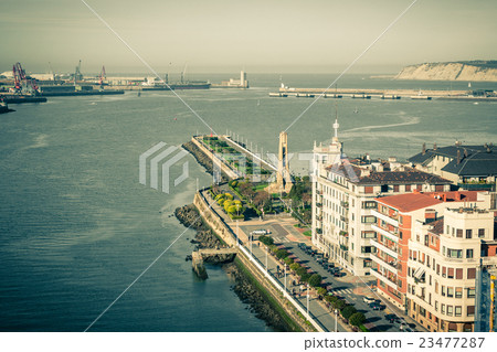 El Abra bay and Getxo pier and seafront, Spain 23477287