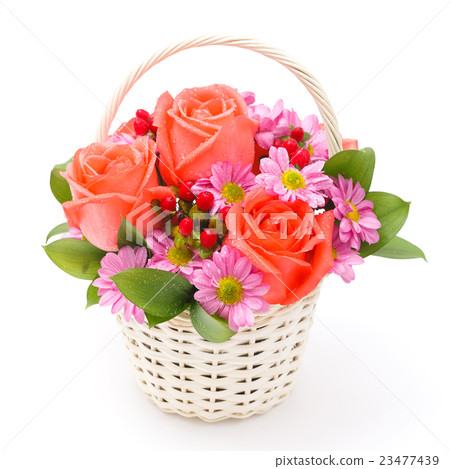 flowers in basket flowers in basket 23477439