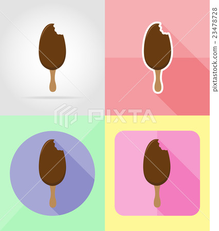 ice cream flat icons vector illustration 23478728
