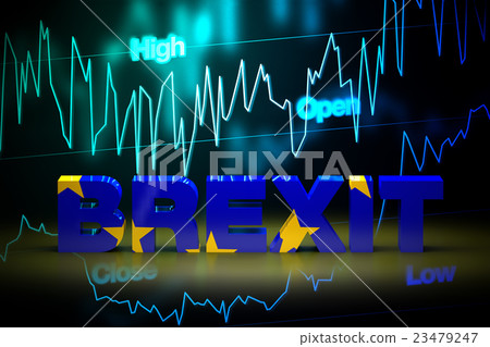 Brexit Financial Fluctuation, 3D Rendering 23479247