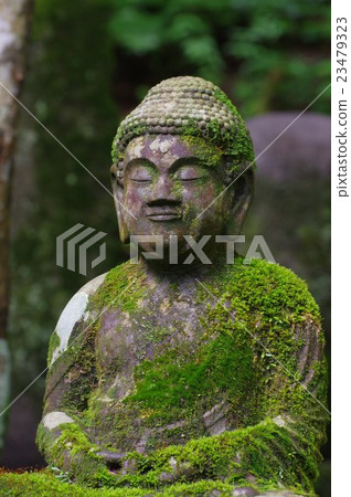 Shinshu's cultural asset masterpiece Moriya Sadaharu stone and Buddha Amida Buddha statue half-length (Komagane-shi Kamenji) 23479323