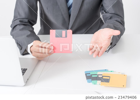 Business scene Male floppy disk 23479406