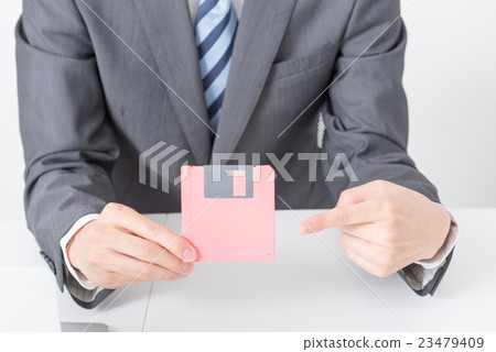 Business scene Male floppy disk 23479409