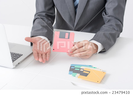Business scene Male floppy disk Business scene Male floppy disk 23479410