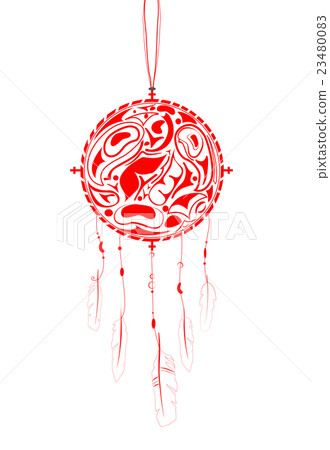 Dream Catcher with indigenous pattern Dream Catcher with indigenous pattern 23480083