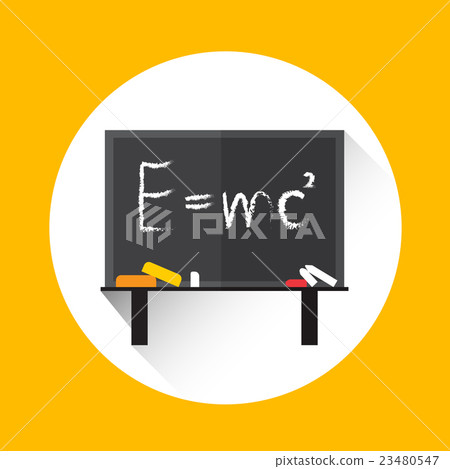 Albert Einsteins Physical Formula on School Board 23480547