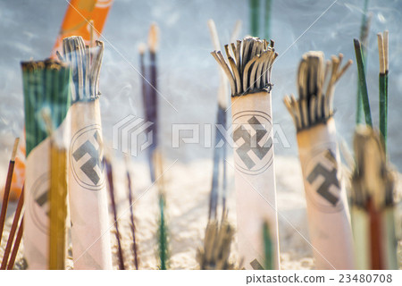 japanese incense in incense burner  23480708