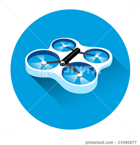 Drone Flying Air Quadrocopter Icon 23480877