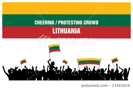 Cheering or Protesting Crowd Lithuania Cheering or Protesting Crowd Lithuania 23481624