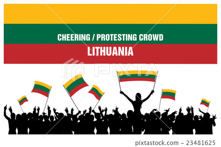 Cheering or Protesting Crowd Lithuania Cheering or Protesting Crowd Lithuania 23481625