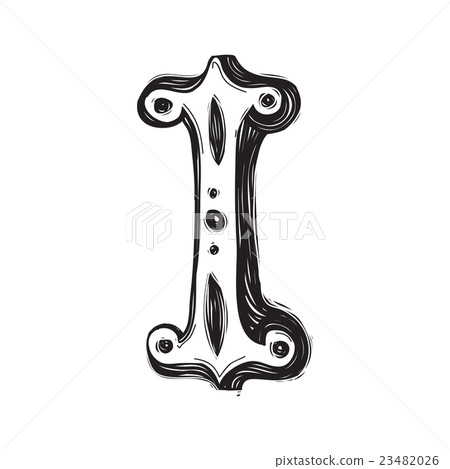 The vintage style letter A The vintage style letter A 23482026