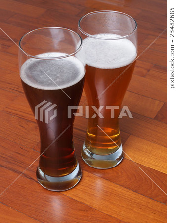 Two glasses of German beer Two glasses of German beer 23482685
