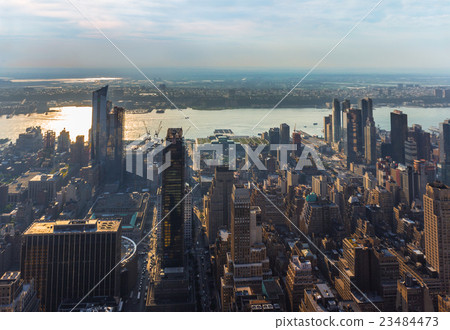 New York City Manhattan street aerial view with 23484473