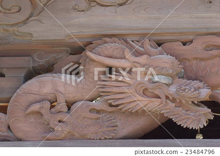 Shinshu Matsumoto's temple rabbit Kawasaki Main Hall dragon sculpture Tachikawa Flower Fujimori Hiroaki's works 23484796