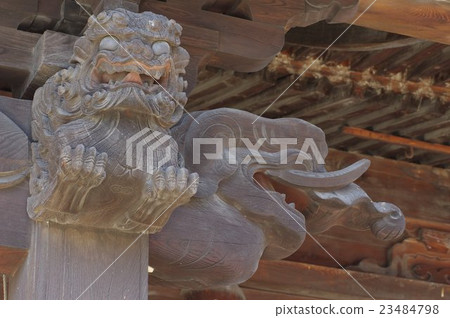 Shinshu Matsumoto's Temple Sculpture group of the rabbit Kawadera main hall Shishi and Ko (right) Tachikawa Ryu Fujimori Hiroaki's works Shinshu Matsumoto's Temple Sculpture group of the rabbit Kawadera main hall Shishi and Ko (right) Tachikawa Ryu Fujimori Hiroaki's works 23484798