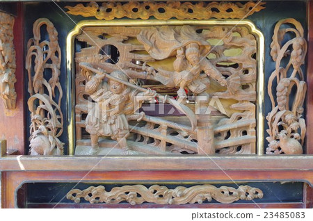 Shimogane舞台Benkei和Yoshitsune Nagano縣舞台上的Shinshu Matsumoto Susumi堤防神社雕塑的文化遺產 Shimogane舞台Benkei和Yoshitsune Nagano縣舞台上的Shinshu Matsumoto Susumi堤防神社雕塑的文化遺產 23485083