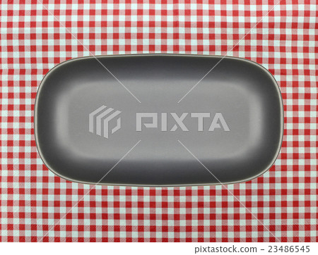 the plate on checkered tablecloth the plate on checkered tablecloth 23486545