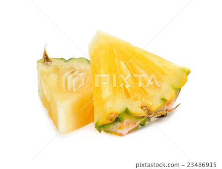 Slice of pineapple isolated Slice of pineapple isolated 23486915