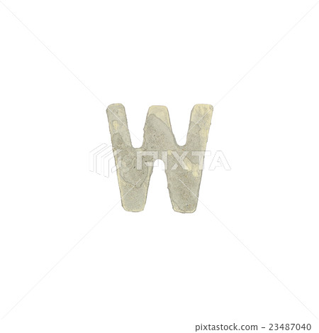 The w letter cement texture 23487040