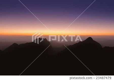 Mountain sunrise sky, Doi Luang Chiang Dao Mountain sunrise sky, Doi Luang Chiang Dao 23487479