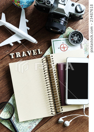Outfits and accessories of traveler 23487618