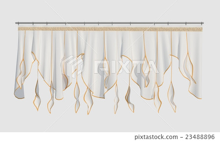 3d Illustration Curtains Isolated On White 23488896