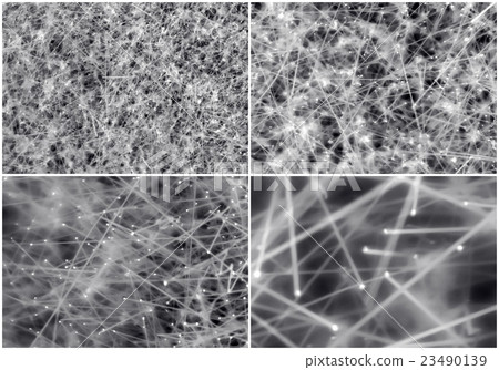 Scientific collage. Crystal in electron microscope Scientific collage. Crystal in electron microscope 23490139
