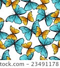Seamless pattern with butterflies 23491178