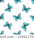 Seamless pattern with butterflies 23491179