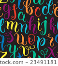 Hand drawn abc letters seamless pattern 23491181