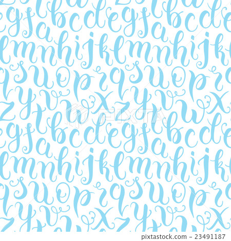Hand drawn abc letters seamless pattern Hand drawn abc letters seamless pattern 23491187