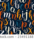 Hand drawn abc letters seamless pattern 23491188