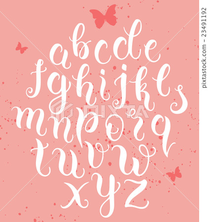 Hand drawn abc letters. Modern calligraphy Hand drawn abc letters. Modern calligraphy 23491192
