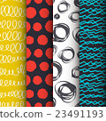 Doodle seamless patterns set 23491193