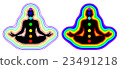 Meditation woman - aura, chakras 23491218