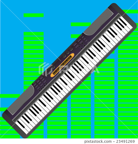 Electronic synthesizer isolated Electronic synthesizer isolated 23491269