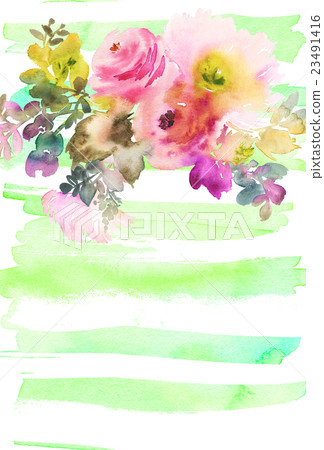 Greeting card with flowers Greeting card with flowers 23491416