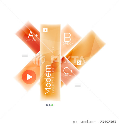 Business stripes geometric infographics box 23492363