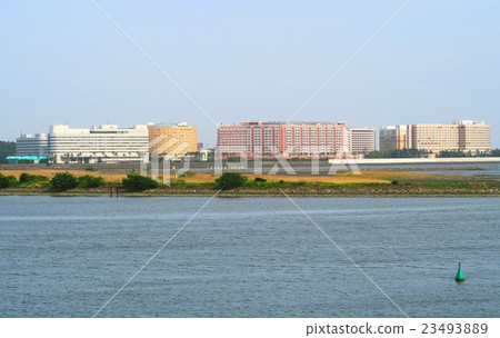 Bayside area in the direction of Tokyo Disneyland seen from Kasai Rinkai Park 23493889