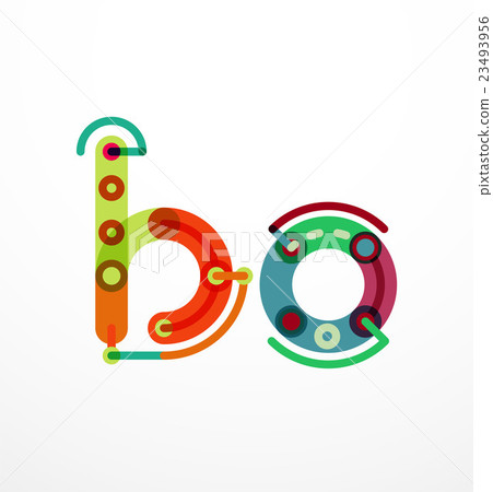 Abstract line design letter logo Abstract line design letter logo 23493956